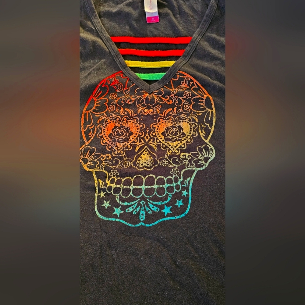 Rainbow skull tanktop